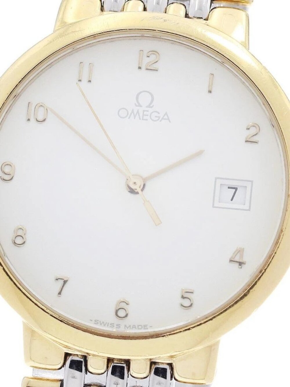OMEGA De Ville Date white Dial Quartz Men's Watch
